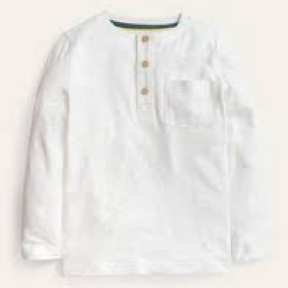 Kids White Long Sleeve Shirt